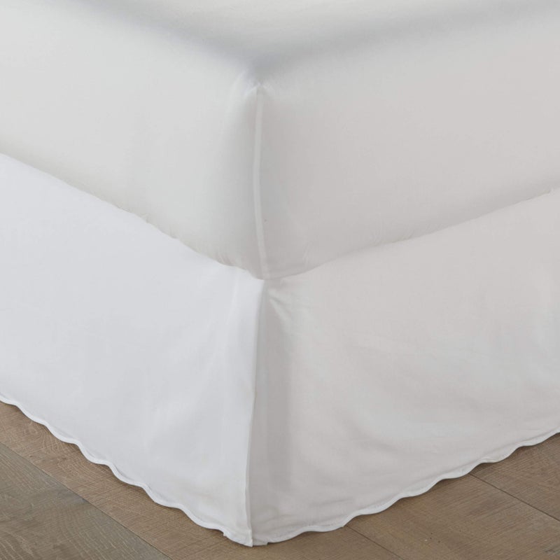 Stone Cottage - Queen Bedskirt, Cotton Tailored Bedskirt with Split Corners, Oeko-Tex Certified (Solid White) - Image 3